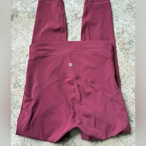 Power Thru High-Rise Tight 25" Mulled Wine Size 6